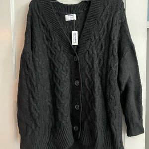 Large Petite Black Old Navy Cardigan